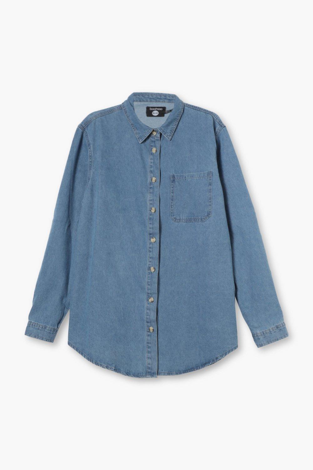 Monki denim shirt best sale